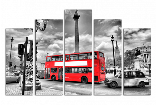 Модульная картина Лондонский автобус