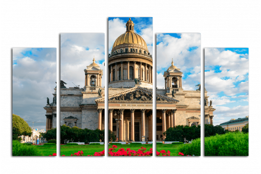 Модульная картина Храм в Петербурге